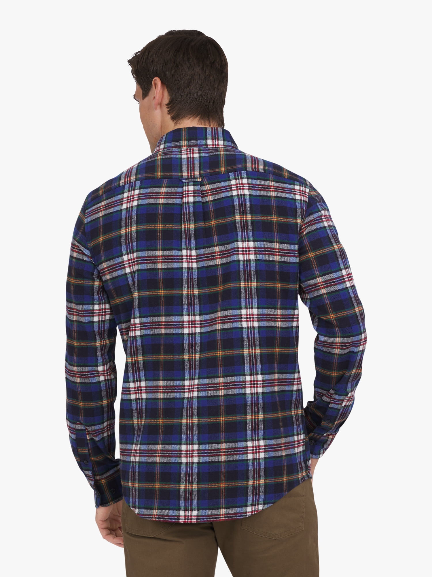 Chaps Men's and Big Men's Comfort Stretch Flannel Shirt, Sizes S-2XL