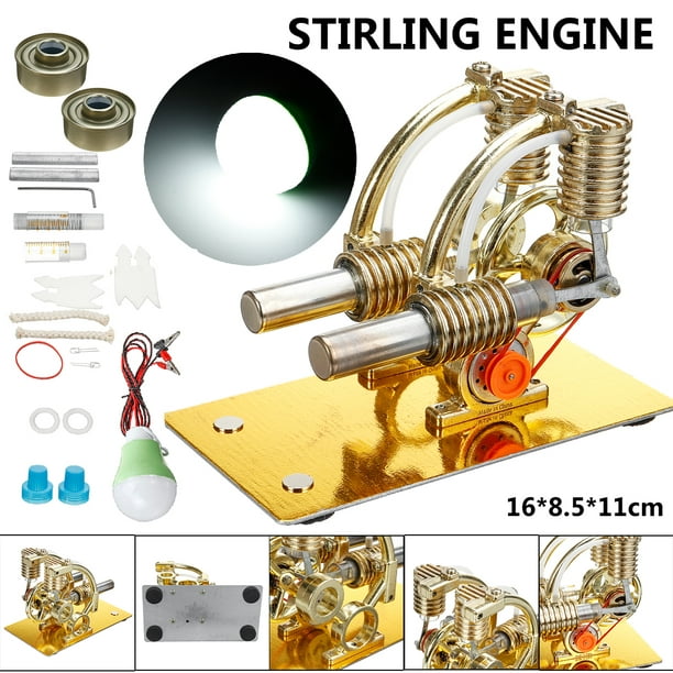 Mechanical Music Box Powered Stirling Engine Model Toy