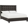thumbnail image 2 of Chelsea Lane Button Tufted Upholstered Bed, King, Dark Grey, 2 of 2