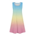 thumbnail image 6 of YunPes Girls Dress Summer Sleeveless Comfortable Casual Dress Gradient Print Children's Clothing with Pocket Vest Dress Girls Skirts, 6 of 6