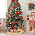 thumbnail image 4 of FMSHPON Thanksgiving Turkey Maple Leaf Xmas Christmas Tree Skirt Stand Mat for Holiday Party Decoration Indoor Outdoor 36 inches, 4 of 6