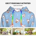 thumbnail image 4 of Lsque French Bulldog Head Pattern Casual Women's Hoodie,Hooded Sweatshirt with Kangaroo Pocket,Pullover Hoodie with Eye-catching Drawstrings-Small, 4 of 7