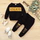 thumbnail image 4 of Conjunto De Ropa De Bebé Recién Nacido 2 Piezas Mini Niño Letras Impresión Manga Larga Top + Pantalones Traje Deportivo, 4 of 4