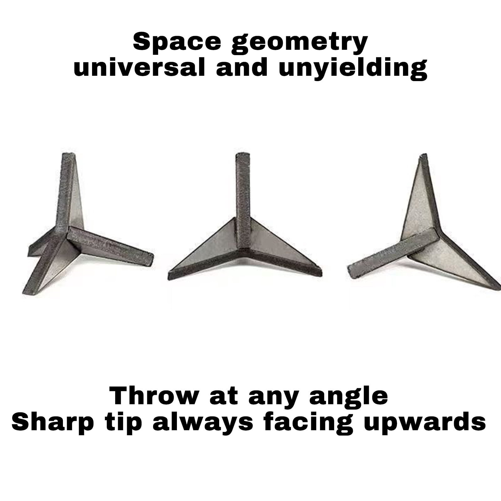 Stainless Steel Caltrops Stakes | Hunting and Outdoor Accessories for Target Practice | 1.77 Inch Four Point Stakes Pack of 20