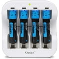 thumbnail image 2 of Kratax Rechargeable AAA Batteries, 4 Pack 1100mWh 1.5V AAA Rechargeable Lithium Batteries with Smart Fast Charger, 2 of 5