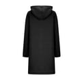 thumbnail image 4 of Kaemgyyd Long Sleeve Dress for Women Winter Warm Fleece Sherpa Lined Tunic Dress Soft Solid Hooded Sweatshirts Dresses, 4 of 6