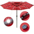 thumbnail image 4 of 9ft Prelit Umbrella 3-Tiered Patio Umbrella with Lights, Cherry Tomato, 4 of 7