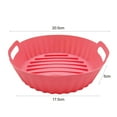 thumbnail image 6 of huanledash Fryer Silicone Bakeware Reused Foldable Not Easily Deformed Thin Food-grade Bakeware Even Heating Round Shape Baking Pan Kitchen Supply, 6 of 8