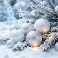 thumbnail image 3 of 16-Piece Christmas Ball Ornaments, Shatterproof Christmas Tree Decorations for Holiday Wreath, Window, Mantel and Party Home Decor, Silver, 3 of 10
