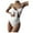 White, variant on Plus size Swimsuits Women Solid Lace Bikini Set Push Up Swimsuit Beachwear Padded Swimwear White M(M)