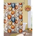 thumbnail image 3 of Fall Shower Curtain Orange Blue Pumpkin Bathroom Curtains with Hooks, Waterproof Fabric Berry Maple Leaf Thanksgiving Bath Shower Curtains Set for Bathroom Bathtubs Decor 36x72 Inch, 3 of 7
