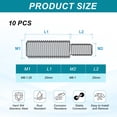 thumbnail image 2 of Uxcell 10Pcs Slotted Head M6x20 to M8x20 Double End Threaded Stud Screw Bolt, 40mm L, 2 of 7