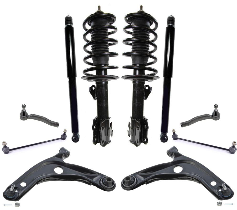 4 Both New Front Outer Tie Rod End Sway Bar Kit For 2012-2015 Toyota Prius C