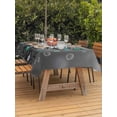 thumbnail image 3 of Outdoor Tablecloth with Umbrella Hole for Patio/Picnic/Party/Camping, Daisy Butterfly Waterproof Table Cloth Rectangle Table Cover Washable, Spring Floral Teal Butterflies Modern Art (52"x 70"), 3 of 8
