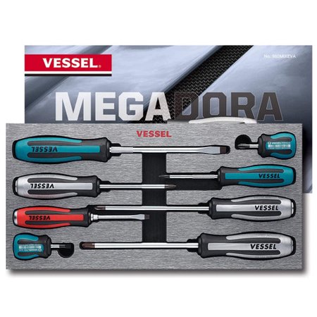 

Vessel 980MIXEVA Megadora Impacta Assorted Screwdriver 8 Piece