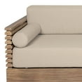 thumbnail image 6 of Armen Living Vivid Outdoor Patio Sofa in Light Eucalyptus Wood with Taupe Olefin Cushions, 6 of 13
