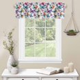 thumbnail image 2 of Valance Curtains for Windows,Watercolor Butterflies Semi Sheer Curtain Valance,Vintage Colorful Butterfly Window Valance Curtains,Short Rod Pocket Window Treatment for Kitchen Living Room 54"x18", 2 of 6