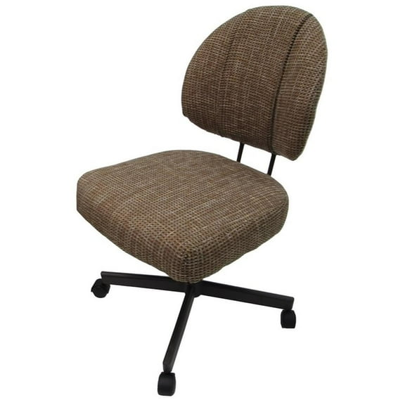 M-75 Swivel Dining Chair on Wheels - Brown Frame