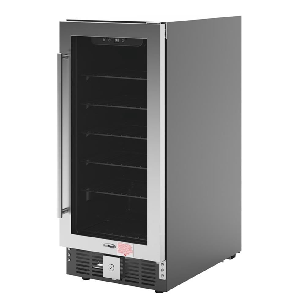 Pemberly Row 15" Stainless Steel Glass-Door Built-In Beverage Cooler - 3 cu. ft.