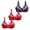C, variant on Gkeoshab Women's Bras 3PC Women's Plus Size DEF Cup Lace Mesh Bras Breathable Full Coverage Bra C 90D