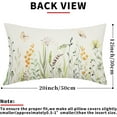 thumbnail image 3 of Spring Summer Floral Lumbar Pillow Covers 12X20 Inch Yellow Wild Flowers Green Leaves Butterfly Decorative Pillow Cases Set of 2 Throw Pillows Farmhouse Home Decor For Sofa Couch Cushion Outdoor, 3 of 6