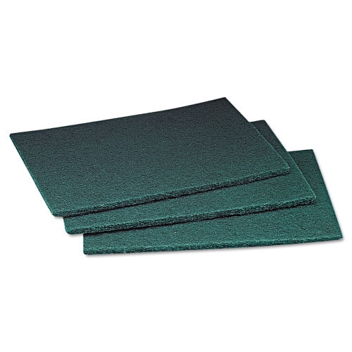 Scotch-Brite Commercial Scouring Pad, 6 x 9, Green, 20 Pads/Box, 3 Boxes/Carton