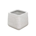 thumbnail image 2 of Stone Square Planter | 14” | White Elegance with Gray Speckles| Vintage Home, 2 of 3