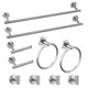 thumbnail image 1 of Cilee Juego De Accesorios De Baño De Níquel Cepillado De 10 Piezas, Anillo De Barra De Toalla De Níquel Cepillado De 24 Pulgadas, Soporte Para Papel Higiénico Y Gancho Para Toalla, Juego De Accesorios, 1 of 5