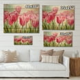 thumbnail image 4 of Designart 'Blossoming Red and Pink Tulips Flowers ' Traditional Print on Natural Pine Wood, 4 of 5