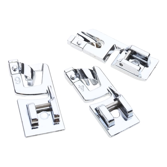3 Pieces/Set Sewing Hemming Set Practical Narrow Rolled Hem Presser 3mm 4mm 6mm