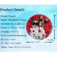 thumbnail image 3 of Dreamtimes 3D Cute Couple Dogs with Sunglasses Rose Flowers Background Round Wall Clock Decorative, 10 Inch Battery Operated Quartz Analog Quiet Desk Clock for Home,Office,School, 3 of 6
