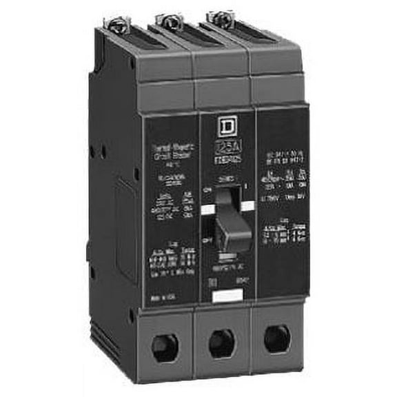 Square D EDB34030 Circuit Breaker, EDB, 3-Pole, 30-Amp, 480Y/277V