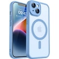 thumbnail image 1 of Magnetic Case for iPhone 16 Pro Max with Full Camera Protection [Compatible with Magsafe] [Translucent Matte] Protective Phone Case, Hot Pink, 1 of 5