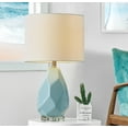 thumbnail image 5 of Maxax 23" Coastal Ceramic Table Lamp, Blue Modern Nightstand Lamps with Crystal Base Decor for Living Room Bedroom, 5 of 5