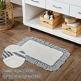 thumbnail image 2 of VHC Brands Sawyer Mill Black Farmhouse 20"x30" Bathmat White Ruched Ruffle Cotton Text Rectangle Bath Decor, 2 of 5