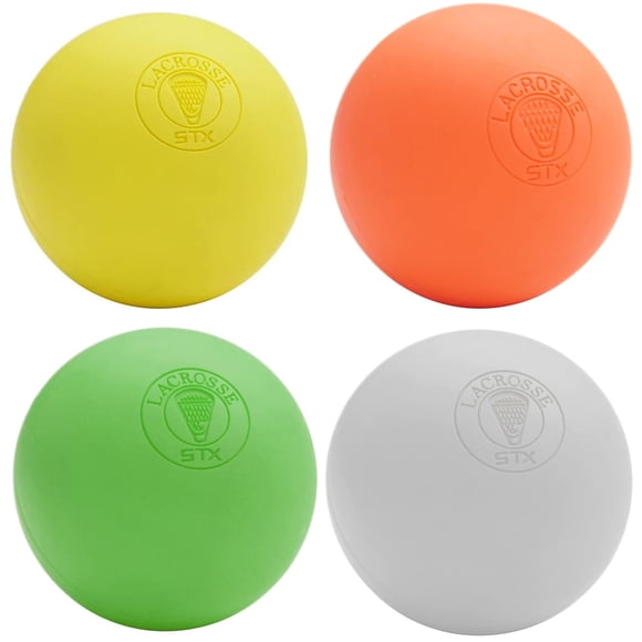 Pelotas de lacrosse STX de colores mixtos, paquete de 4
