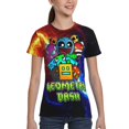 thumbnail image 7 of Geometry Dash Kids T-Shirt 3d Printed Graphic T-Shirts Boys And Girls Short Sleeve Shirts For Youth Kids X-Small, 7 of 7