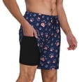thumbnail image 2 of Rateoe Star Dog Paw Pattern Men’s Swim Shorts with Compression Liner – Double-Layered Quick-Dry Swimwear, Comfortable & Stretchy Beach Shorts-Large, 2 of 6