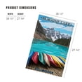 thumbnail image 2 of Lantern Press 1000 Piece Jigsaw Puzzle, Banff, Alberta, Canada, Moraine Lake and Canoes, 2 of 5