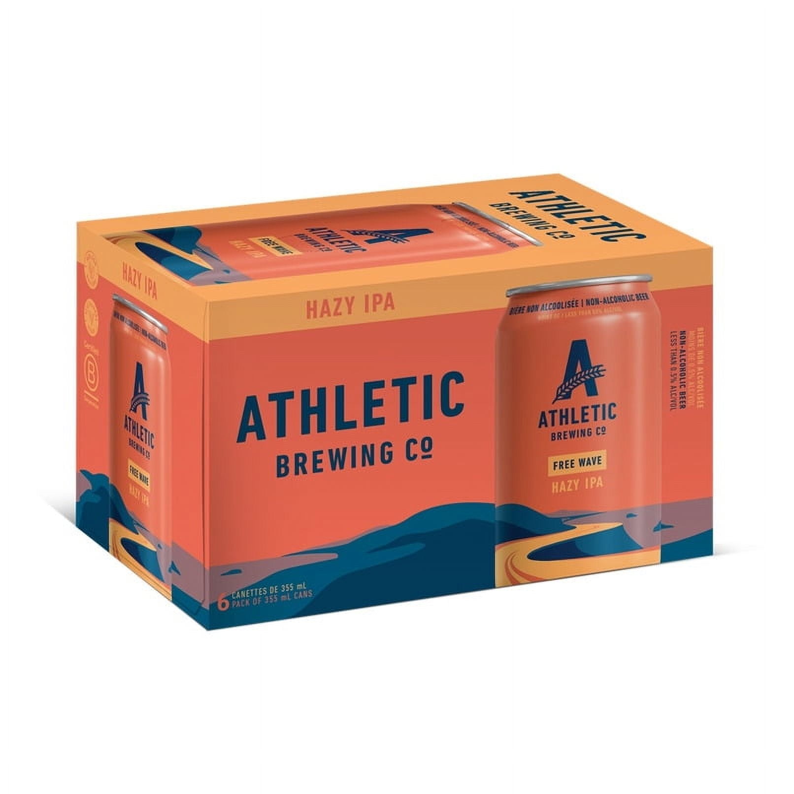 Athletic Brewing Free Wave Non-Alc Hazy IPA 6x355mL, 6x355 mL