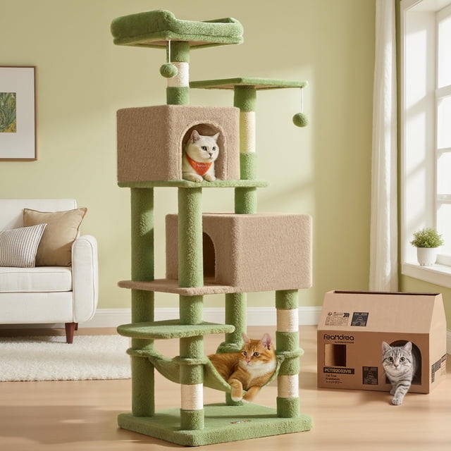 Peluche Cat Tree Feandrea de 155 cm con 5 rascadores