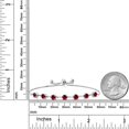 thumbnail image 2 of Gem Stone King 925 Sterling Silver Round Red Created Ruby Tennis Bracelet for Women (2.80 Cttw, Gemstone July Birthstone, Round 4.5MM, Fully Adjustable up to 9 inch), 2 of 4