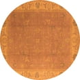 thumbnail image 1 of Ahgly Company Indoor Round Oriental Orange Traditional Area Rugs, 5' Round, 1 of 4
