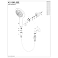 thumbnail image 3 of Kingston Brass KX1548BE Vilbosch Multi-Function Hand Shower Kit, Brushed Nickel, 3 of 5