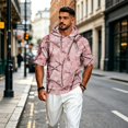 thumbnail image 4 of Men's Camo Print Short Sleeve Hoodie - Curved Hem Casual T-Shirt with Drawstring Hood, 4 of 8