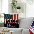 thumbnail image 2 of OutmaxHome Vintage American Flag Pillow Covers,USA Flag Throw Pillow Square Cushion Cover Standard Pillowcase for Men Women Home Decorative Sofa Armchair Bedroom Livingroom 18X18 inch, 2 of 6