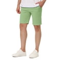 thumbnail image 4 of INSPIRE CHIC Men's Summer Solid Color Slim Fit Flat Front Walk Chino Shorts 28 Green, 4 of 7