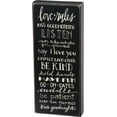 thumbnail image 2 of Love Rules Black Wooden Sign, 2 of 2