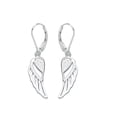 thumbnail image 2 of 18K White Gold Plated Leverback Angel Earring with crystals, 2 of 4