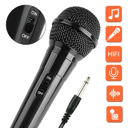 TSV Dynamic Vocal Microphone Cardioid Handheld Microphone with On/Off Switch for Karaoke, Live vocal, Speech etc. includes 10ft XLR to 1/4